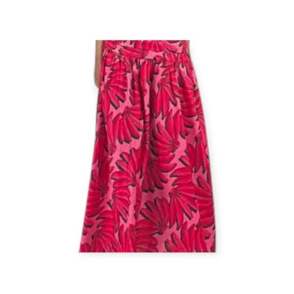Fuchsia Red Banana Print Maxi Skirt HT360 Collective Nordstrom Size XS Summer - Picture 11 of 11